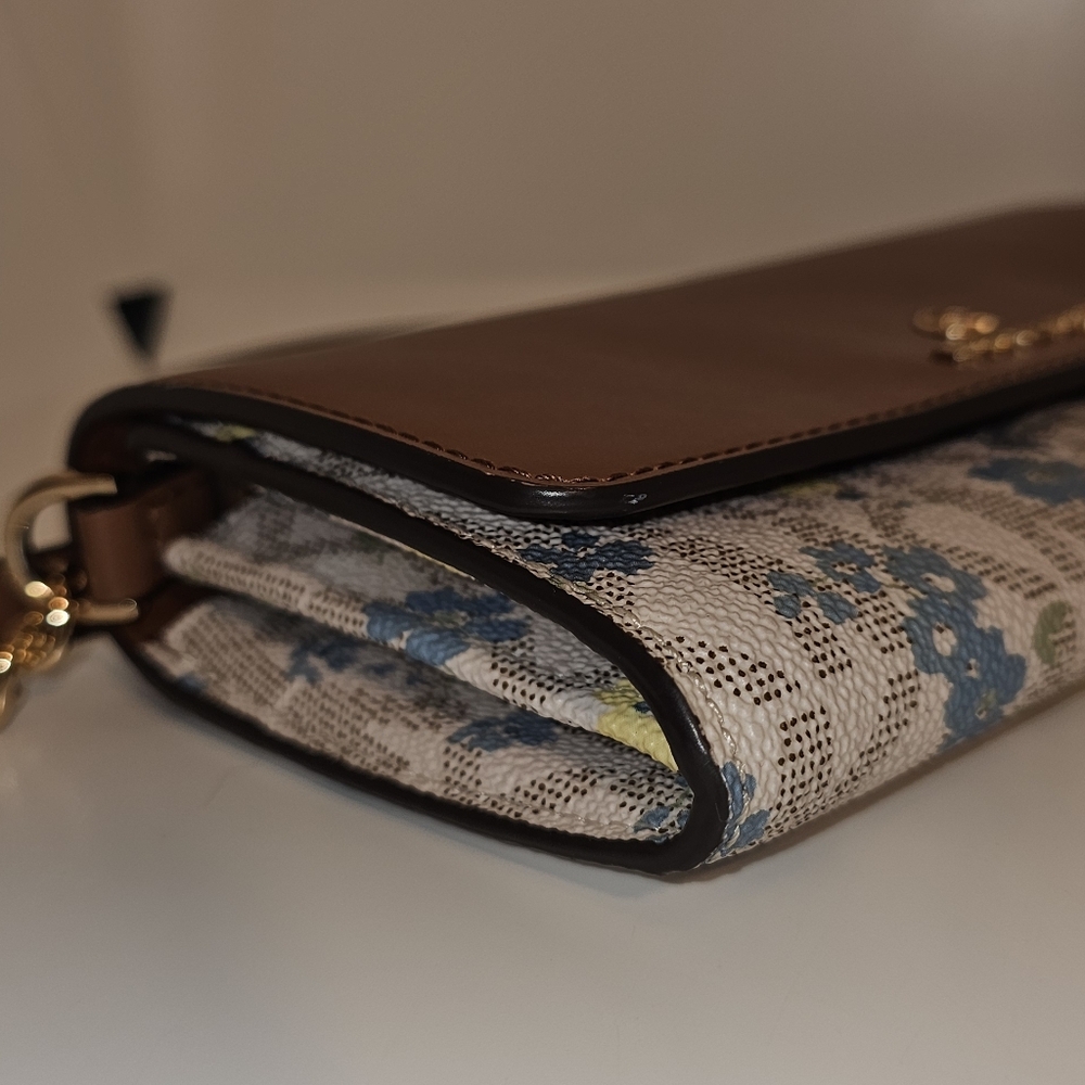 Michael Kors Brown and Floral Crossbody Bag EUC - Picture 7 of 8